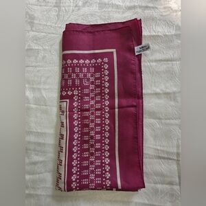 Totes Pink and White Pattern Scarf
